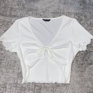 White crop top